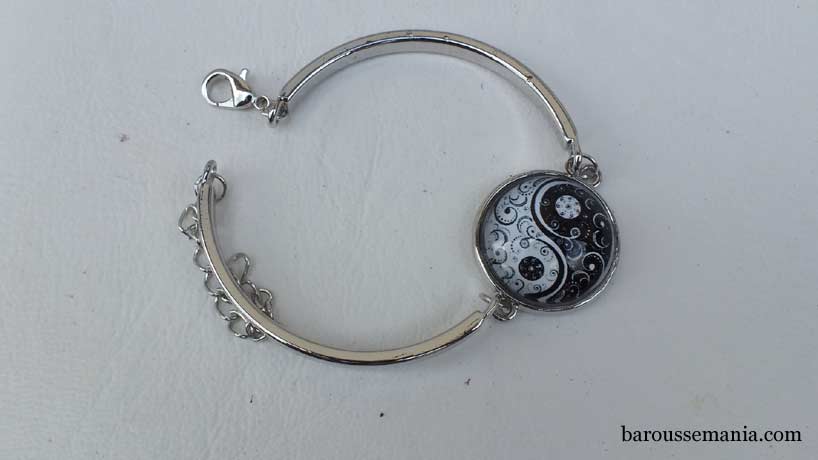Bracelet anneau fantaisie yin yan tatouage
